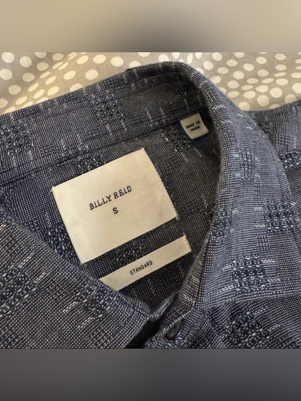 Billy Reid jacquard long sleeve button down - Size S Standard fit